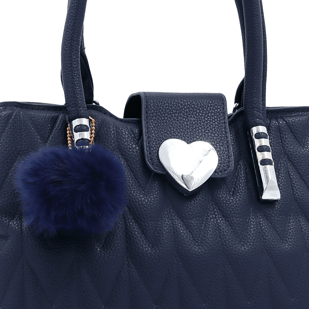 Női táska 3 rekesszel Love - sötétkék