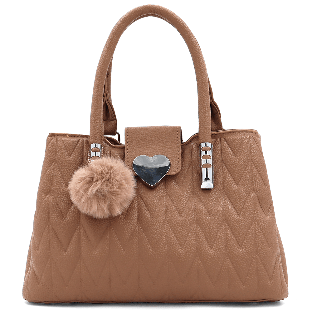 Női táska 3 rekesszel Love - barna