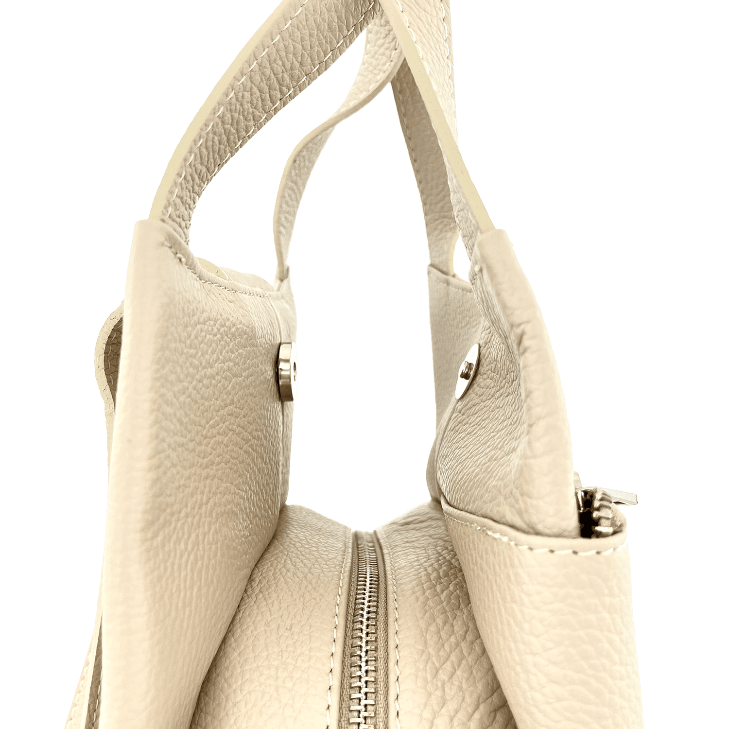 Lara természetes bőr hátizsák - bézs