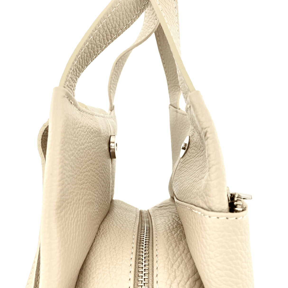 Lara természetes bőr hátizsák - bézs