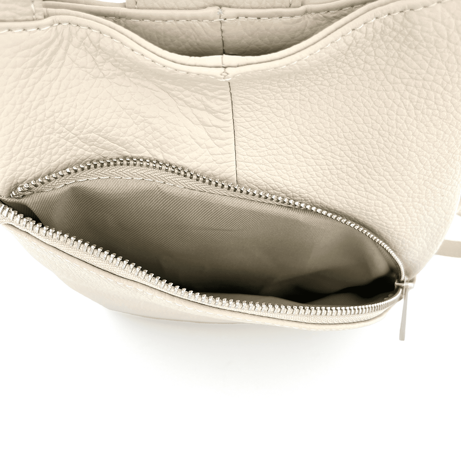 Lara természetes bőr hátizsák - bézs