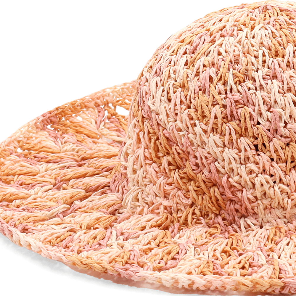 Női fonott szalmakalap - rózsaszín