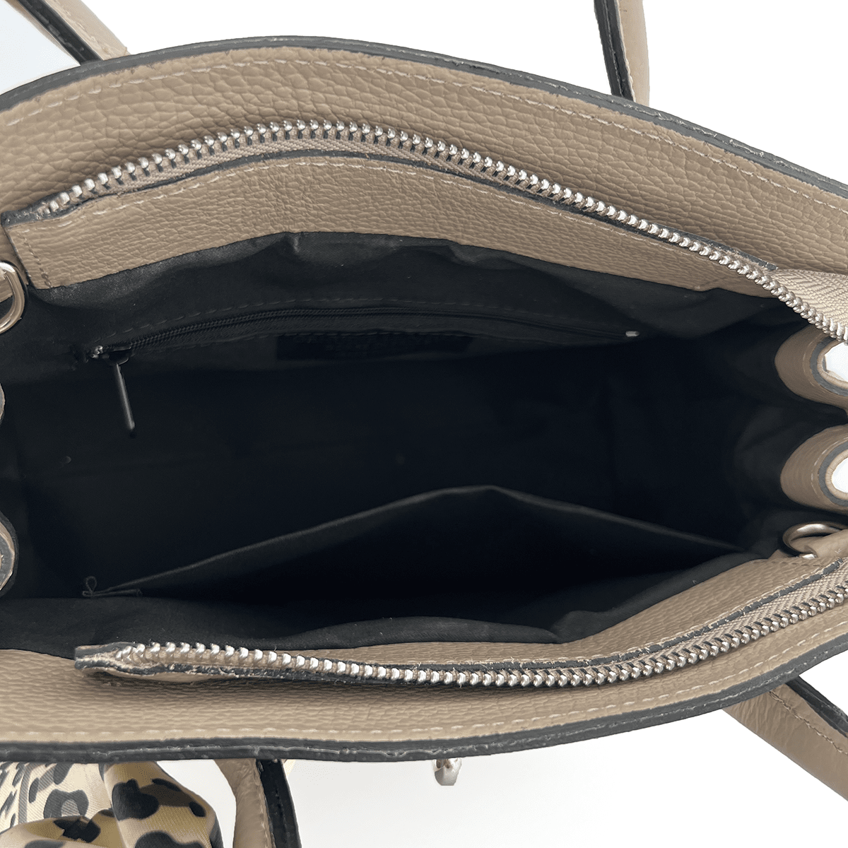 Luxus táska természetes bőrből - világosbarna