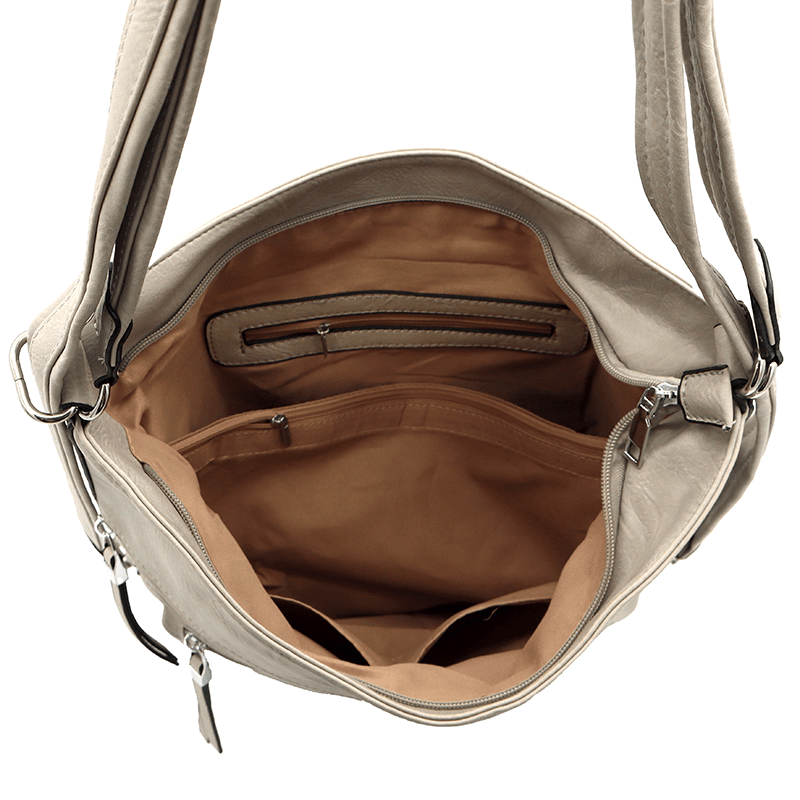 2 az 1-ben - Nagy táska és hátizsák Poli - ekru