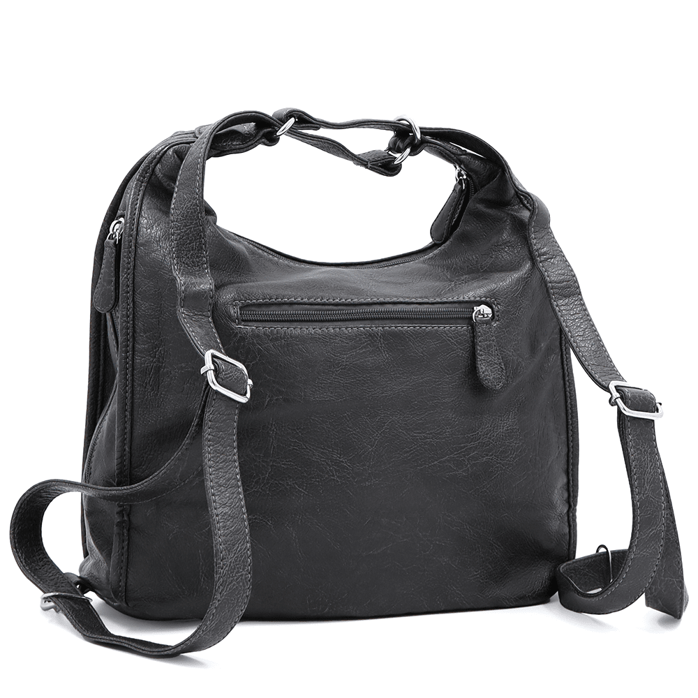 2 az 1-ben - Táska és hátizsák sok zsebbel Rubi - sötét szürke