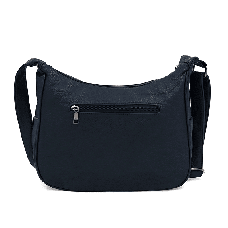 Válltáska 2 rekesszel és sok zsebbel - sötétkék