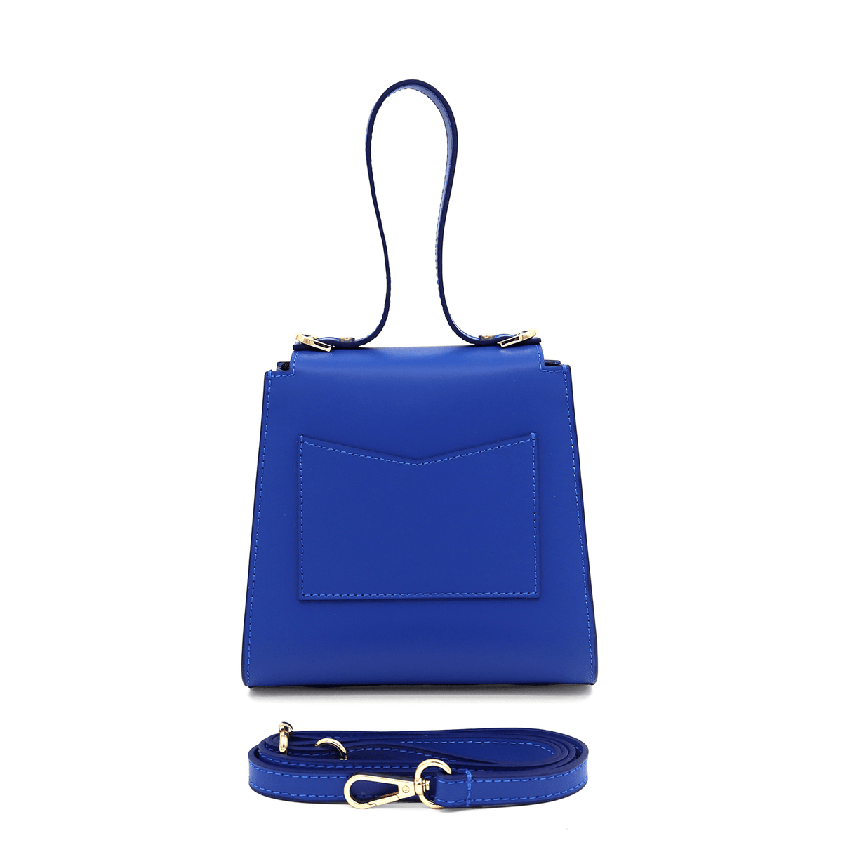 Veronica természetes bőr női táska - kék