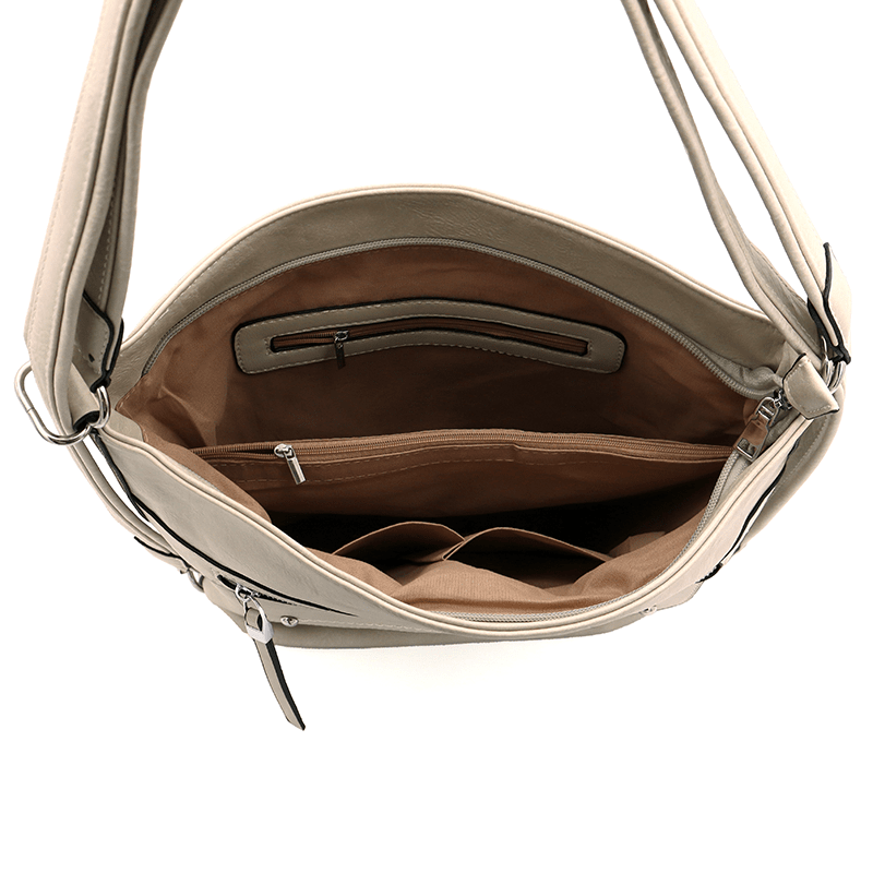 2 az 1-ben – Nagy táska és hátizsák – ekru