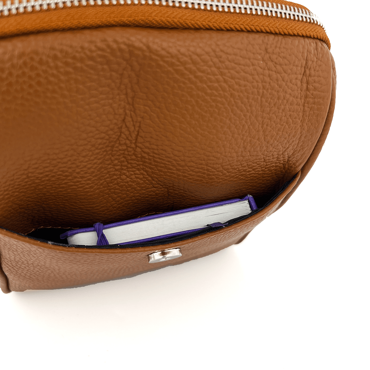 Női hátizsák természetes bőrből Venezia - cserépbarna