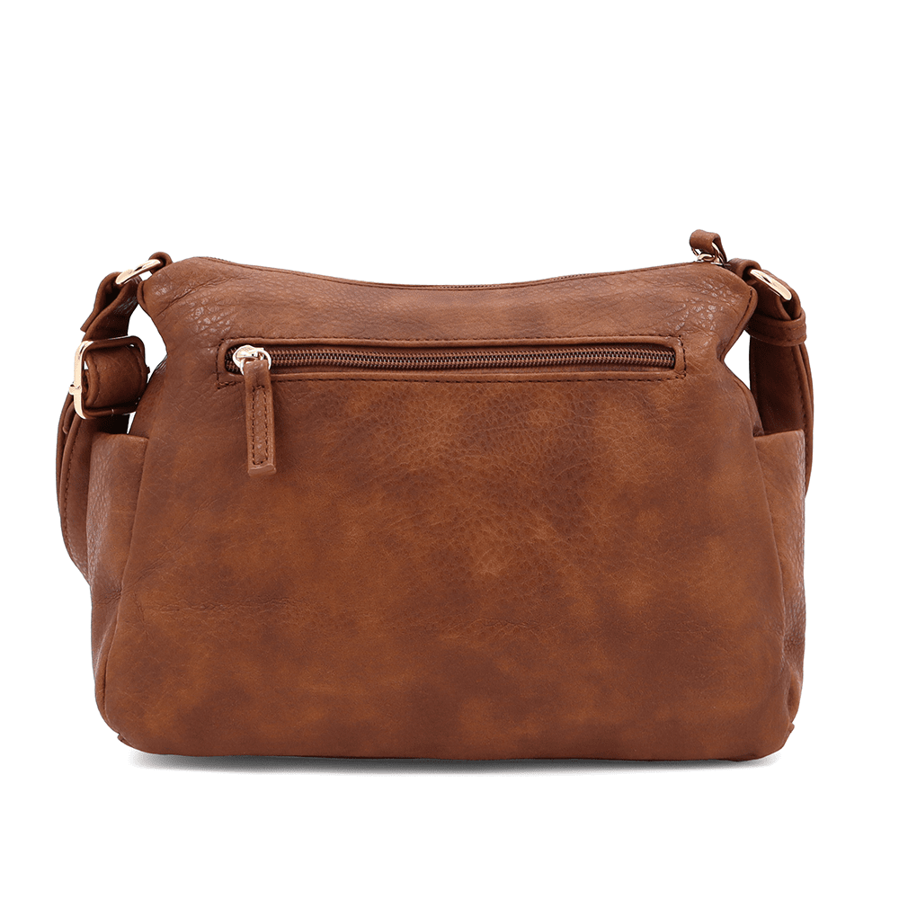 Női válltáska sok zsebbel Magi - cserépkék