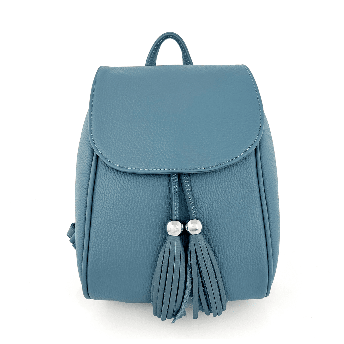 Női hátizsák természetes bőrből Venezia - világoskék