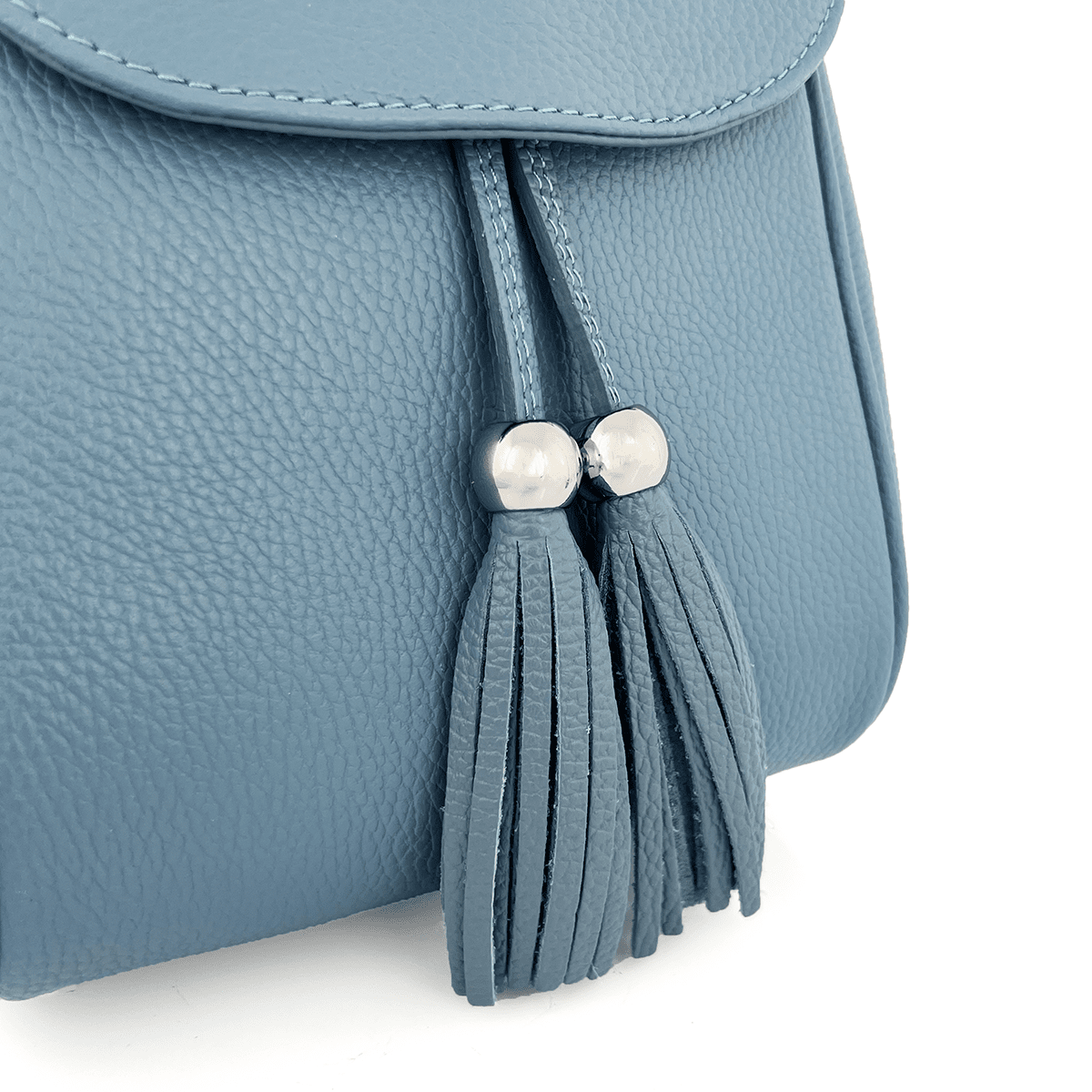 Női hátizsák természetes bőrből Venezia - világoskék