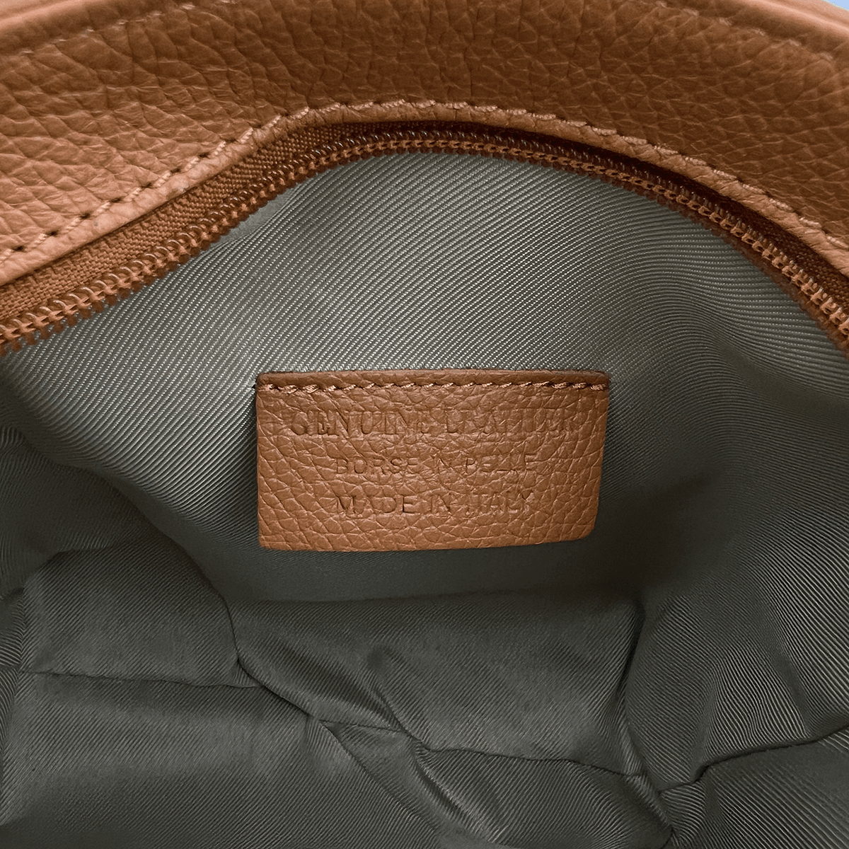 Andria természetes bőr válltáska - cserépbarna