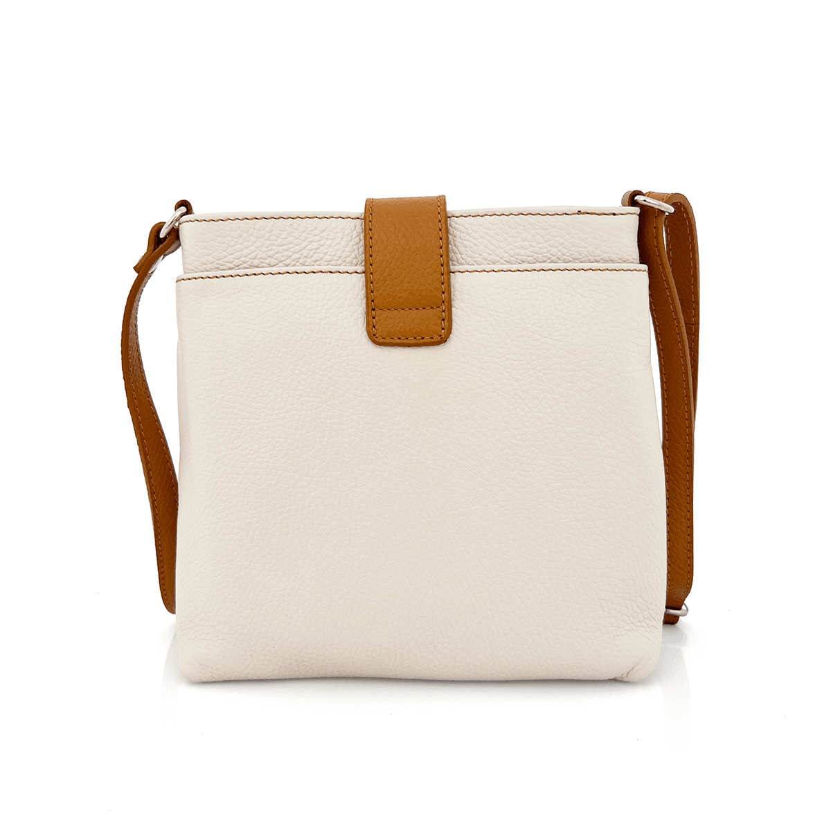 Andria természetes bőr válltáska - bézs