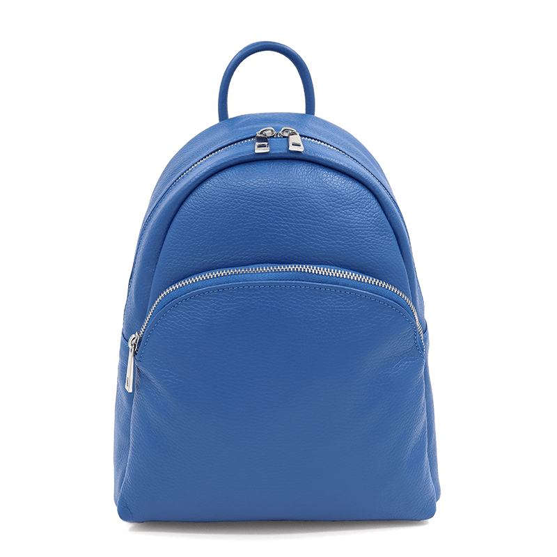 Neda természetes bőr hátizsák - török kék