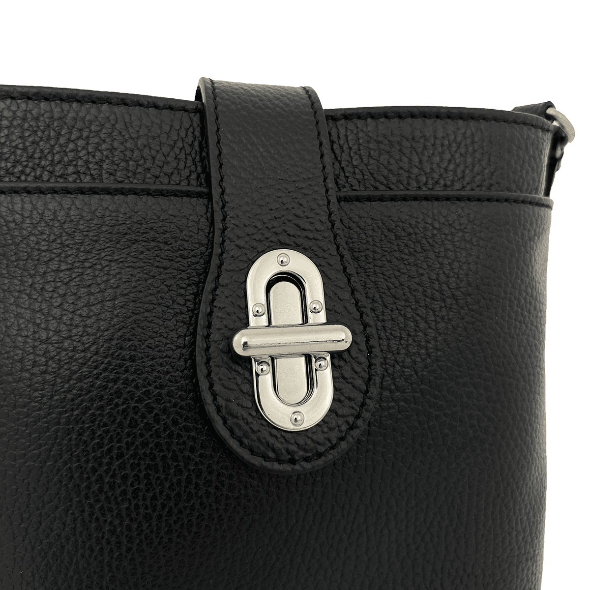 Andria természetes bőr válltáska - fekete