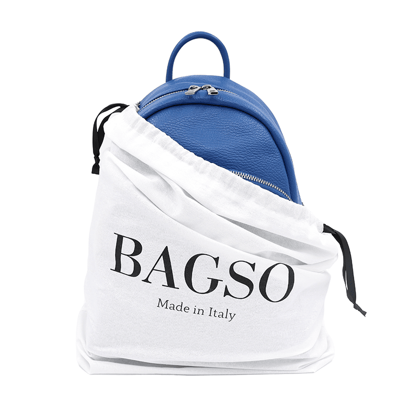 Neda természetes bőr hátizsák - török kék