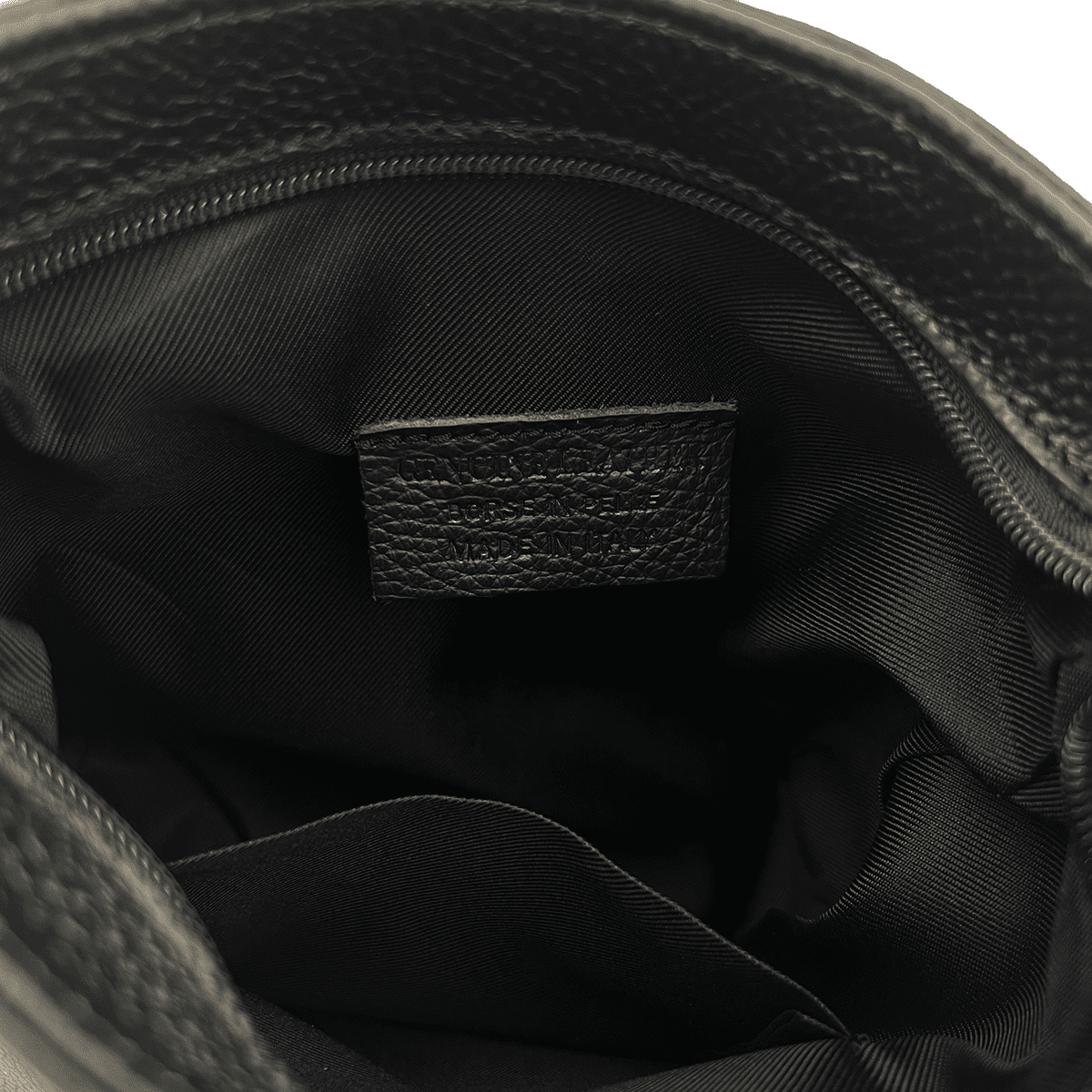 Andria természetes bőr válltáska - fekete