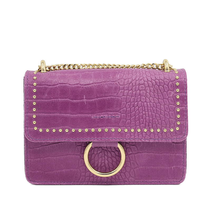 Női táska természetes bőrből - orchidea