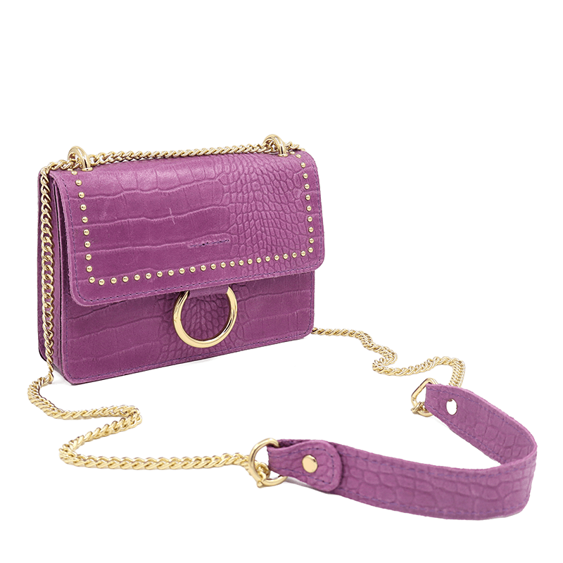 Női táska természetes bőrből - orchidea