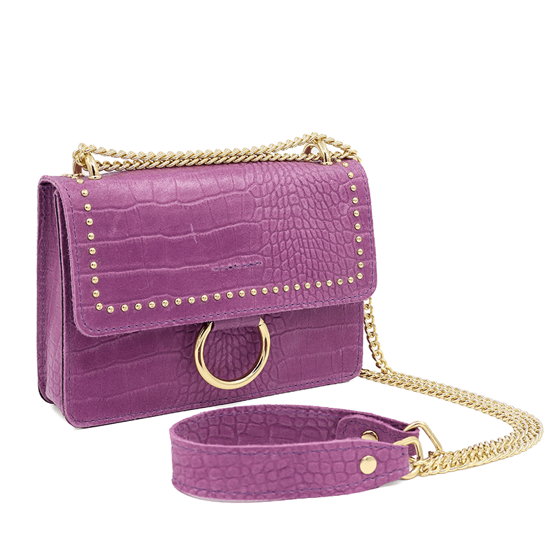 Női táska természetes bőrből - orchidea