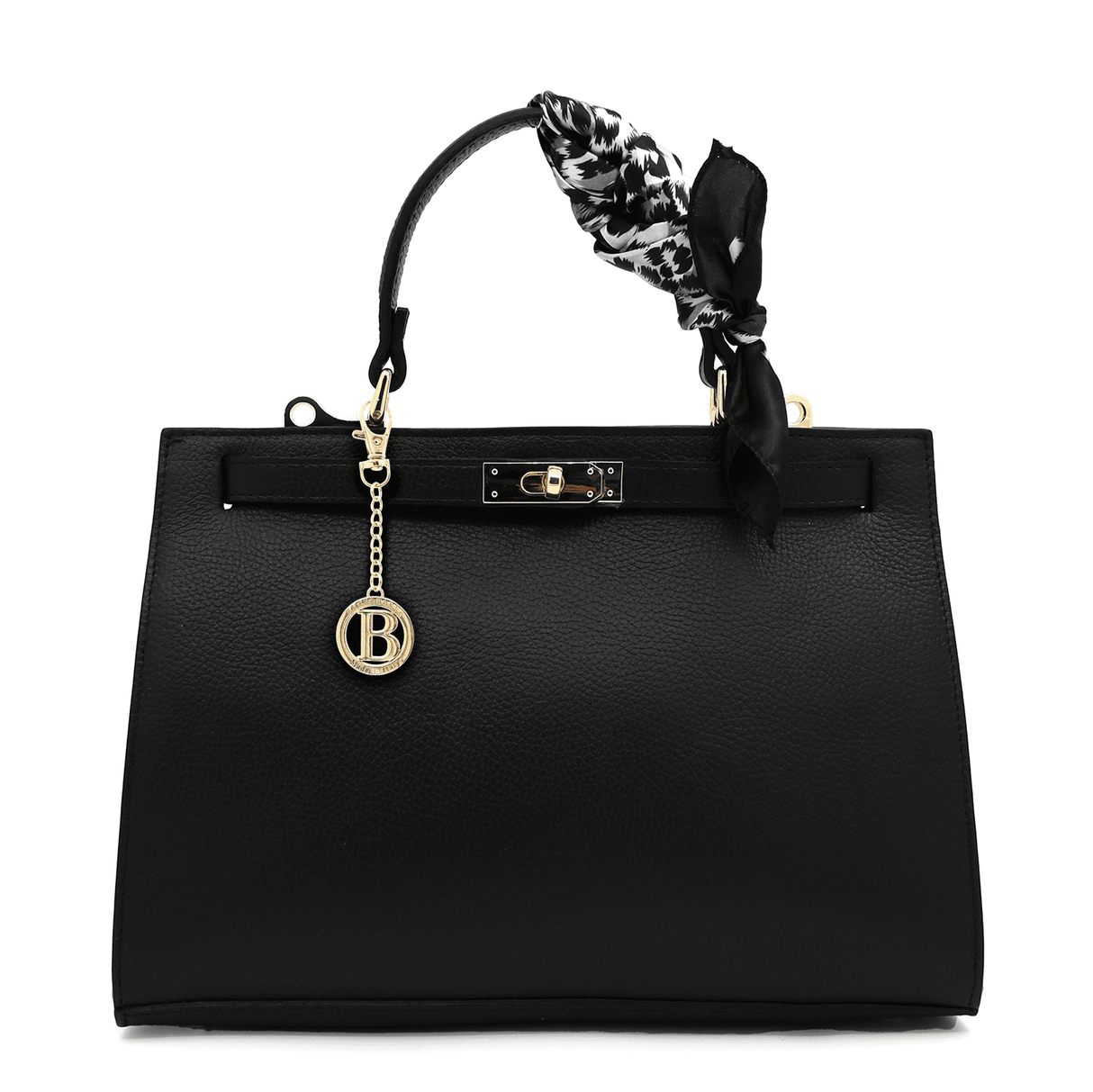 Természetes bőr táska Ivon - fekete