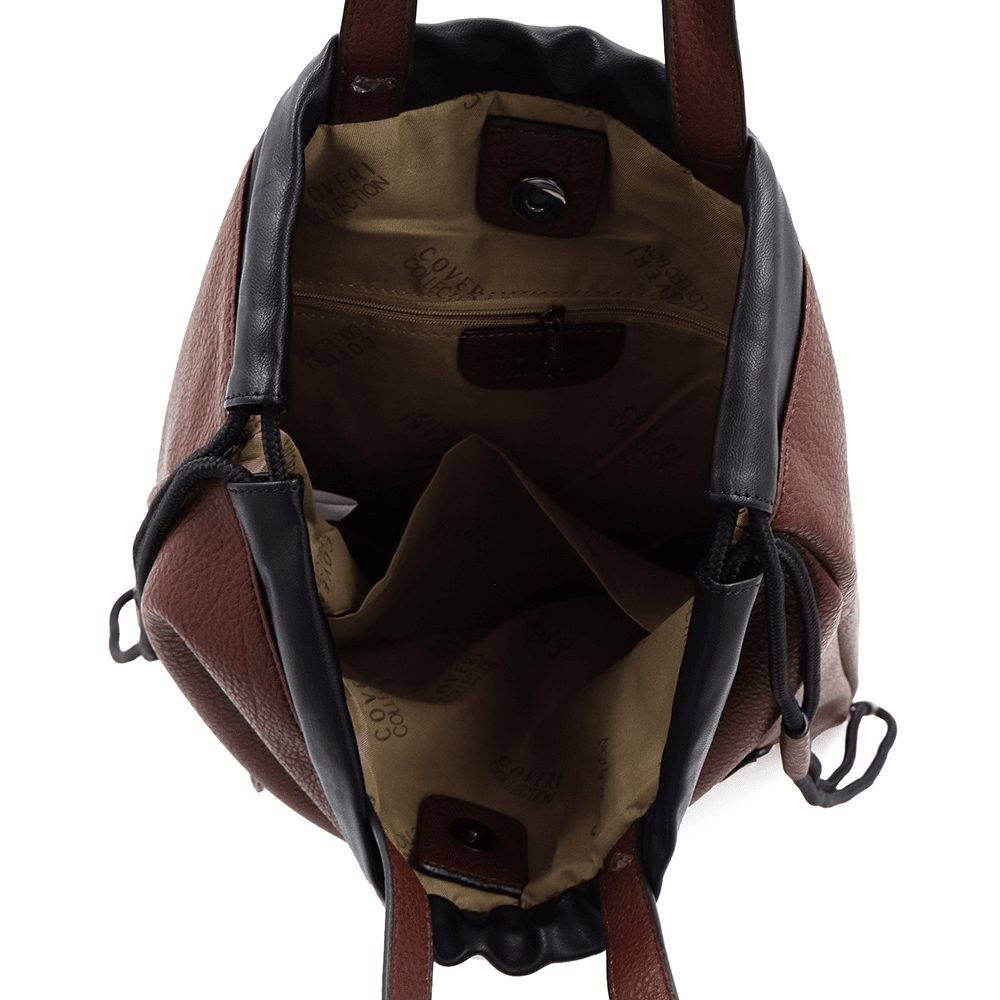 Öko bőr táska - sötétbarna