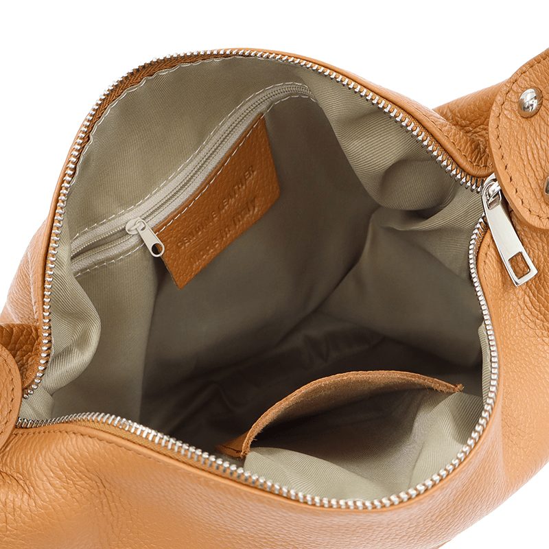 2 az 1-ben - Carmena természetes bőr táska és hátizsák - cserépbarna