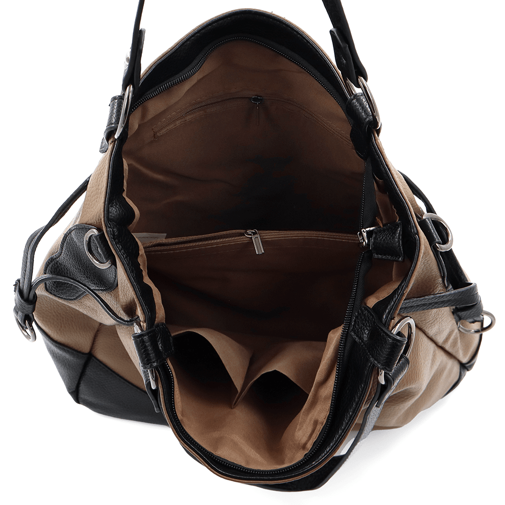 Nagy női táska típusú táska - világosbarna