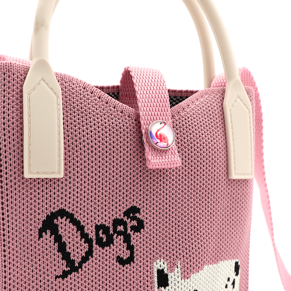 Gyerek válltáska - rózsaszín kutyussal