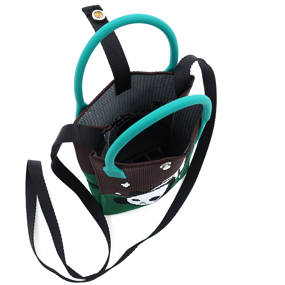 Gyerek válltáska - fekete, pandával