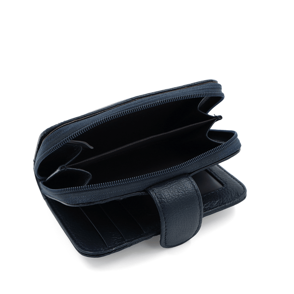 Női kompakt pénztárca - sötétkék