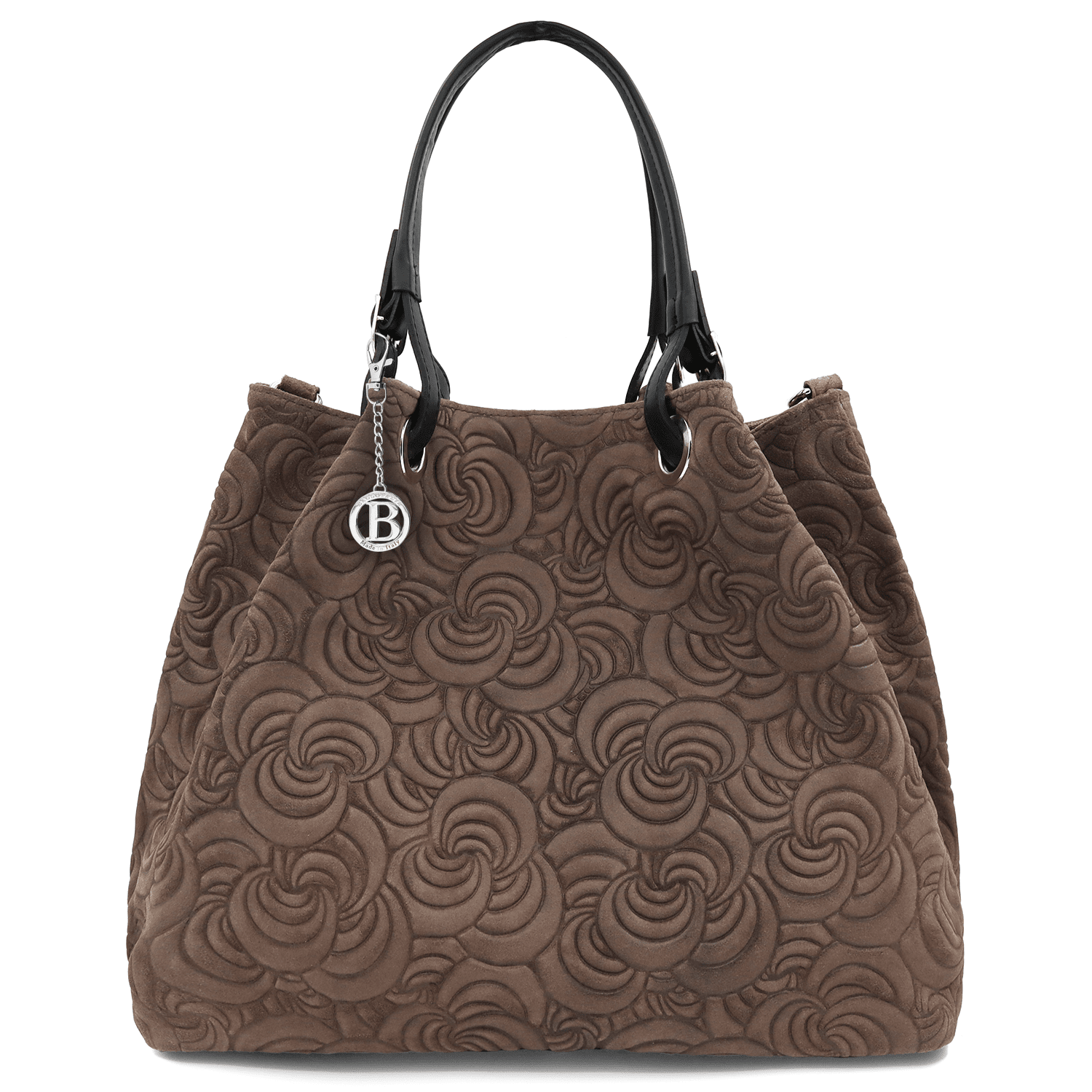 Nagy női táska természetes velúrból Rosie - világosbarna