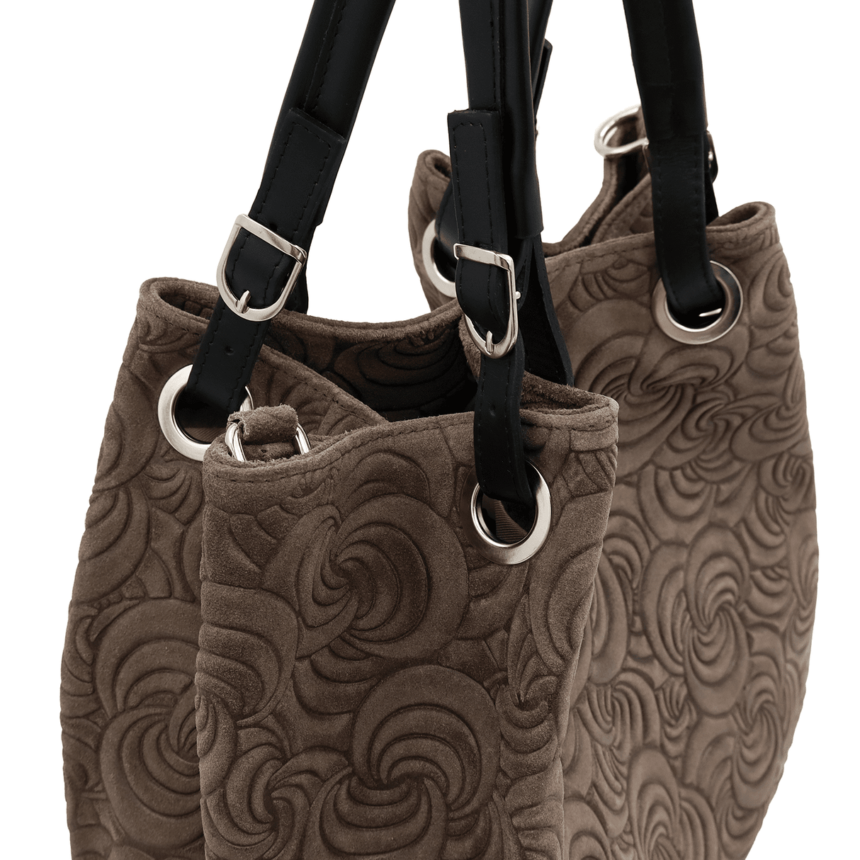 Nagy női táska természetes velúrból Rosie - világosbarna