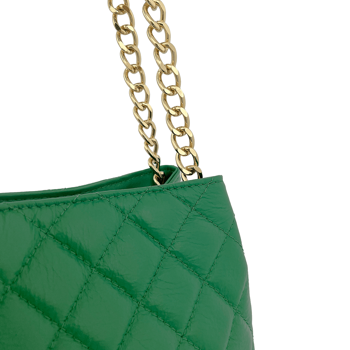 Luxus női táska természetes bőrből Cremona - zöld