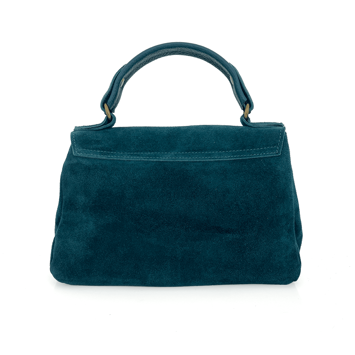 Női táska természetes velúrból - kék