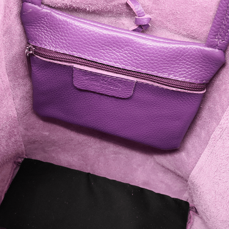 Táska típusú táska természetes bőr Sienna - lila