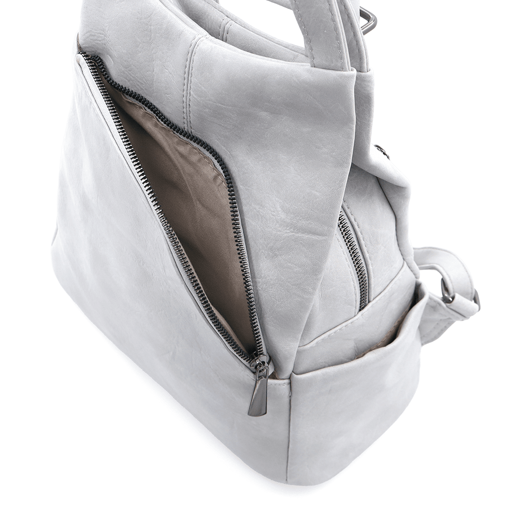 2 az 1-ben - Női hátizsák és táska Kristina - világosszürke