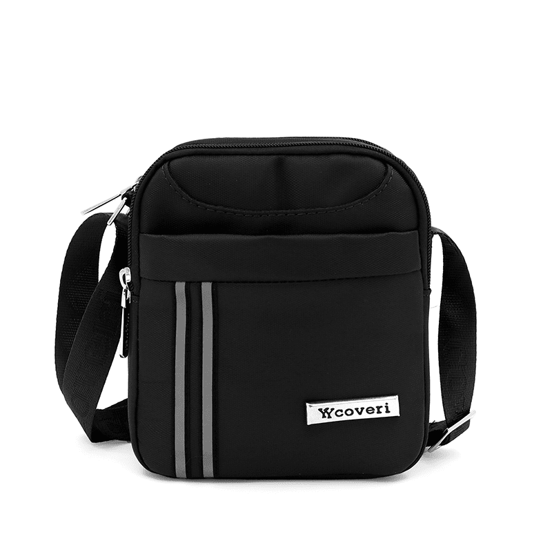 Kompakt férfi válltáska - fekete