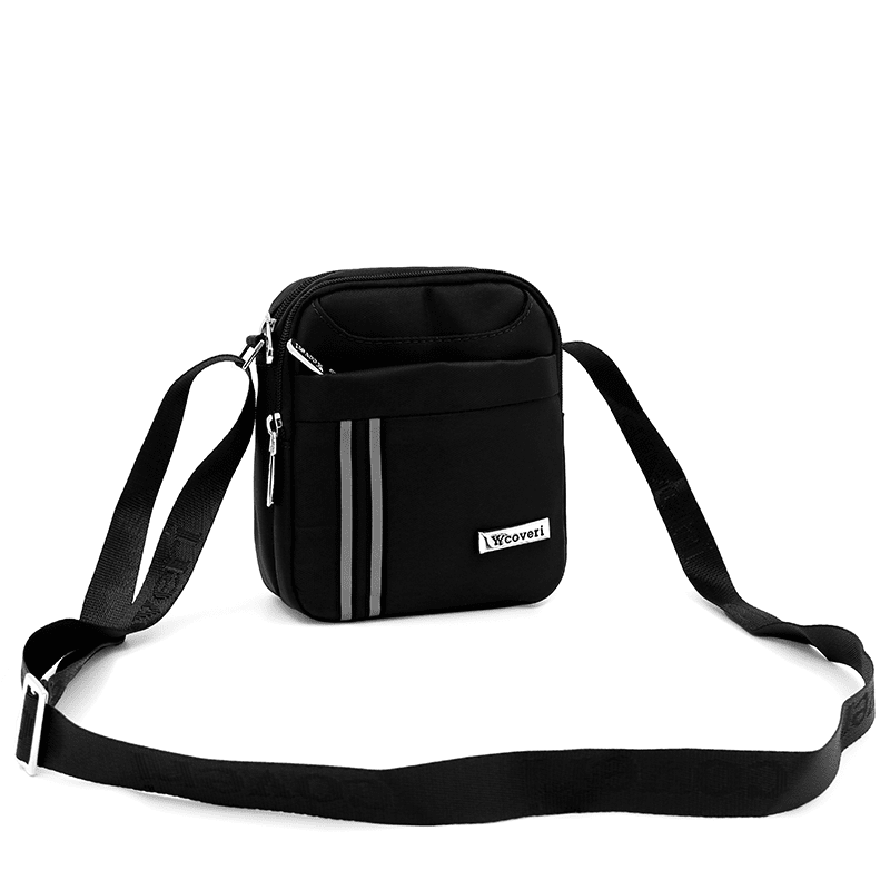 Kompakt férfi válltáska - fekete