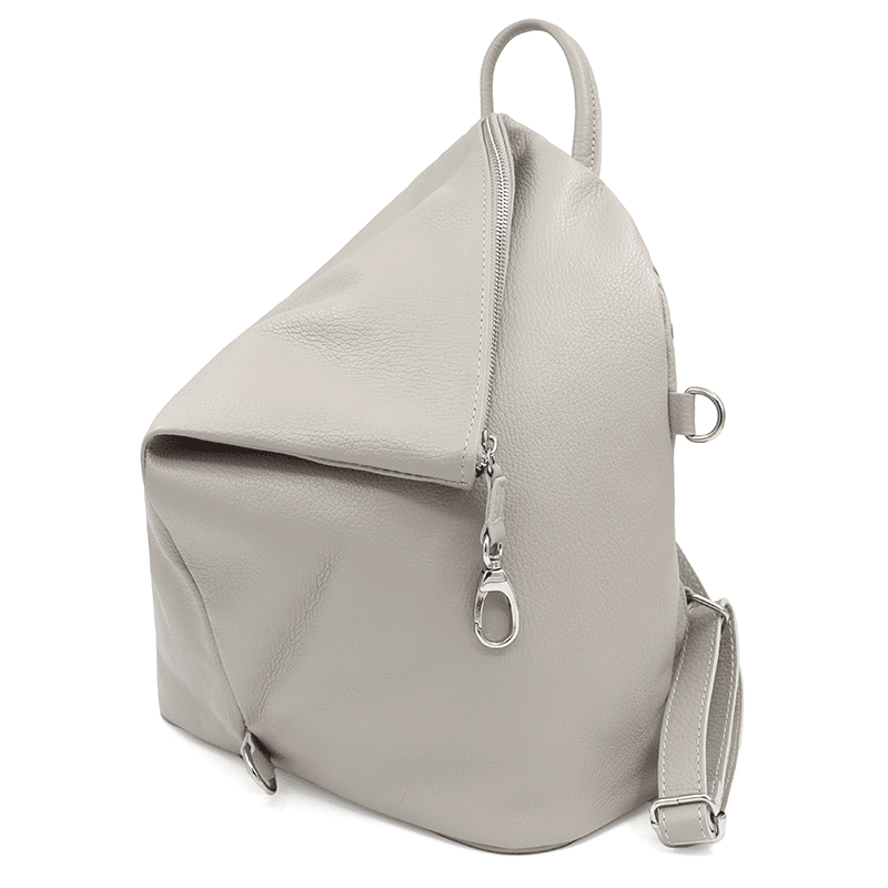 Női hátizsák természetes bőrből Evianna - szürke