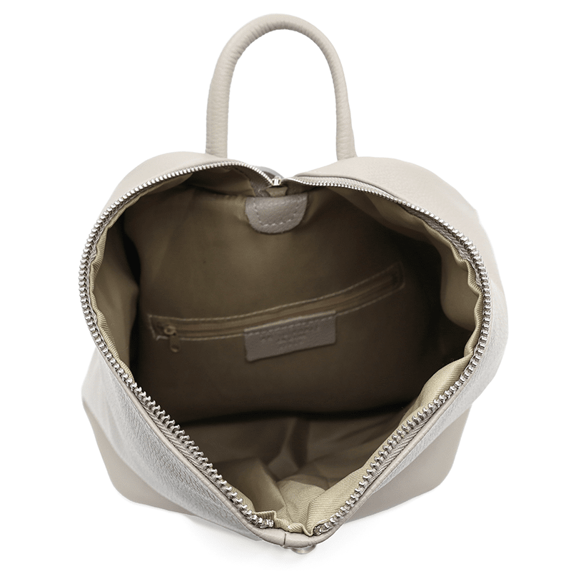 Női hátizsák természetes bőrből Evianna - szürke