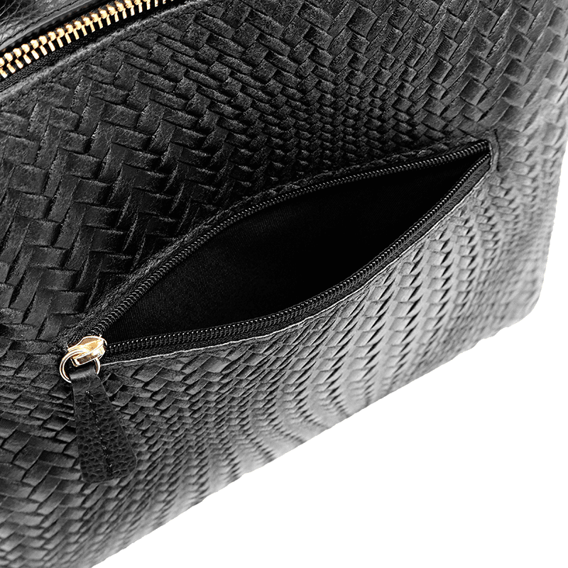 Luxus táska természetes bőrből Aurelia - fekete