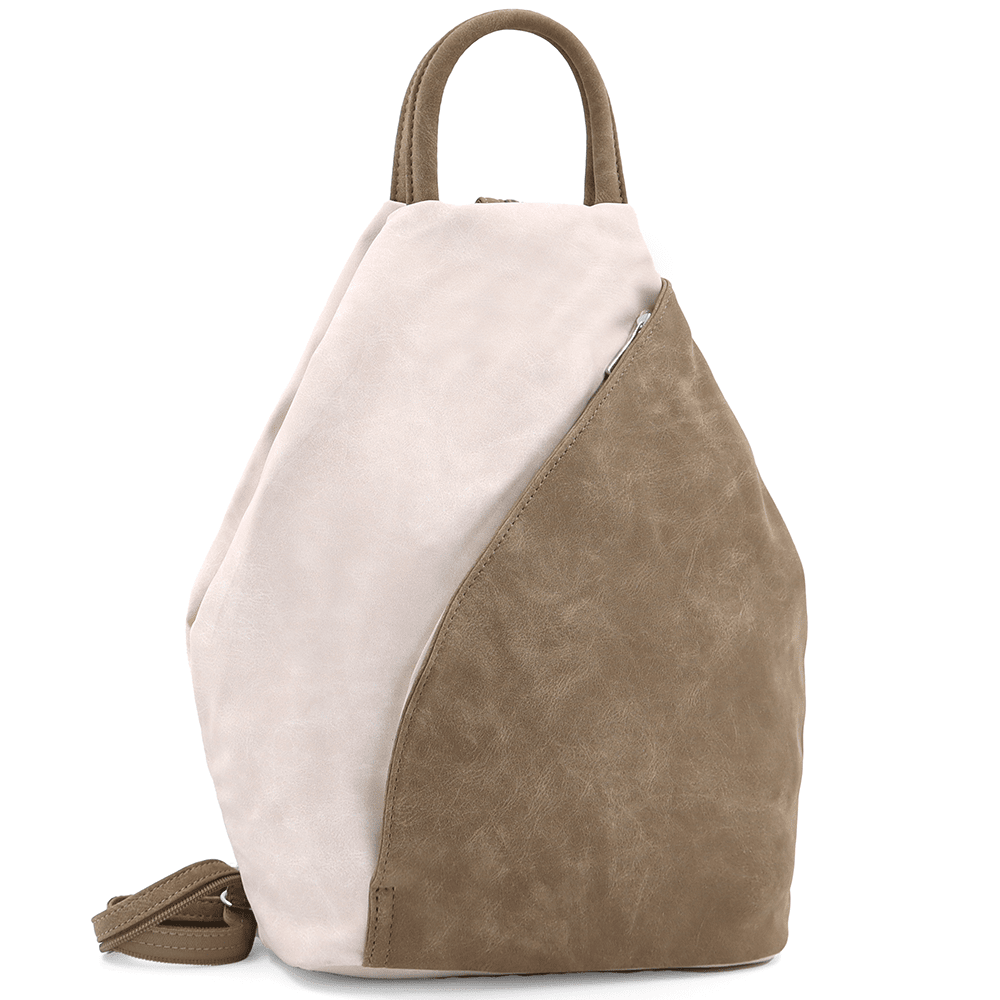 Női hátizsák titkos záródással Darina - bézs/világosbarna