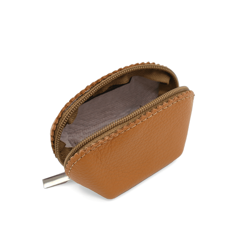 Bőr pénztárca - cserépbarna