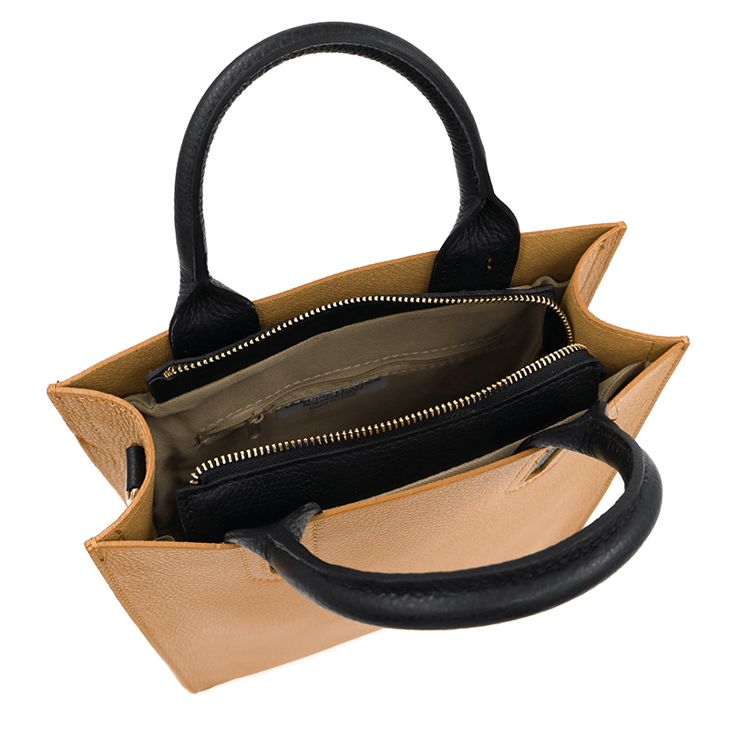 Florentina természetes bőr női táska - cserépbarna