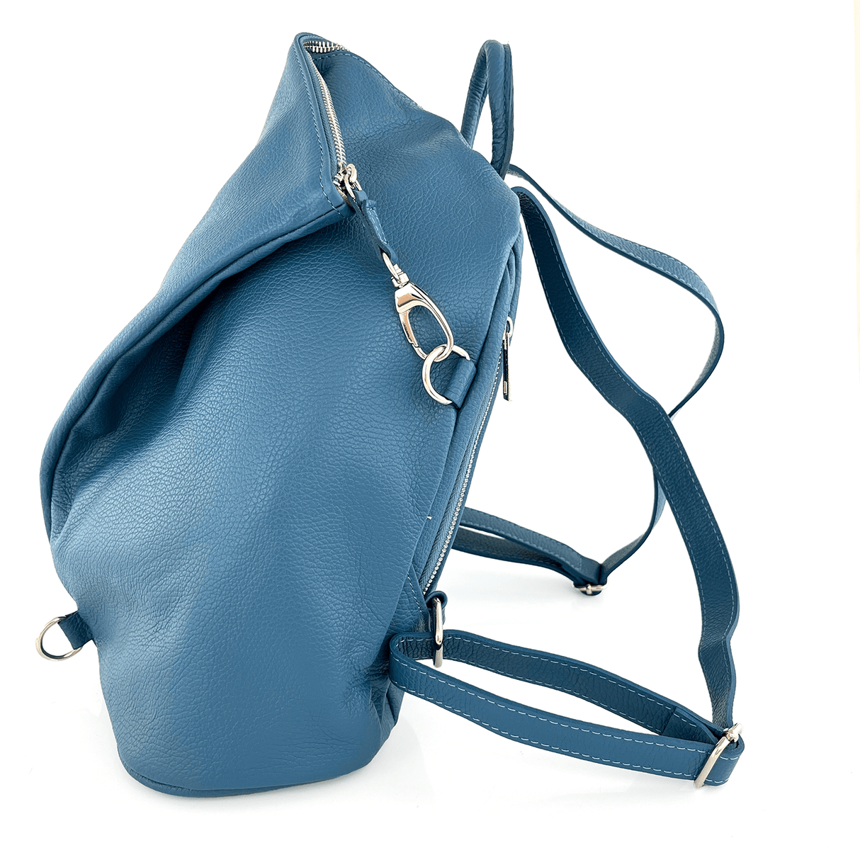 Női hátizsák természetes bőrből Evianna - kék
