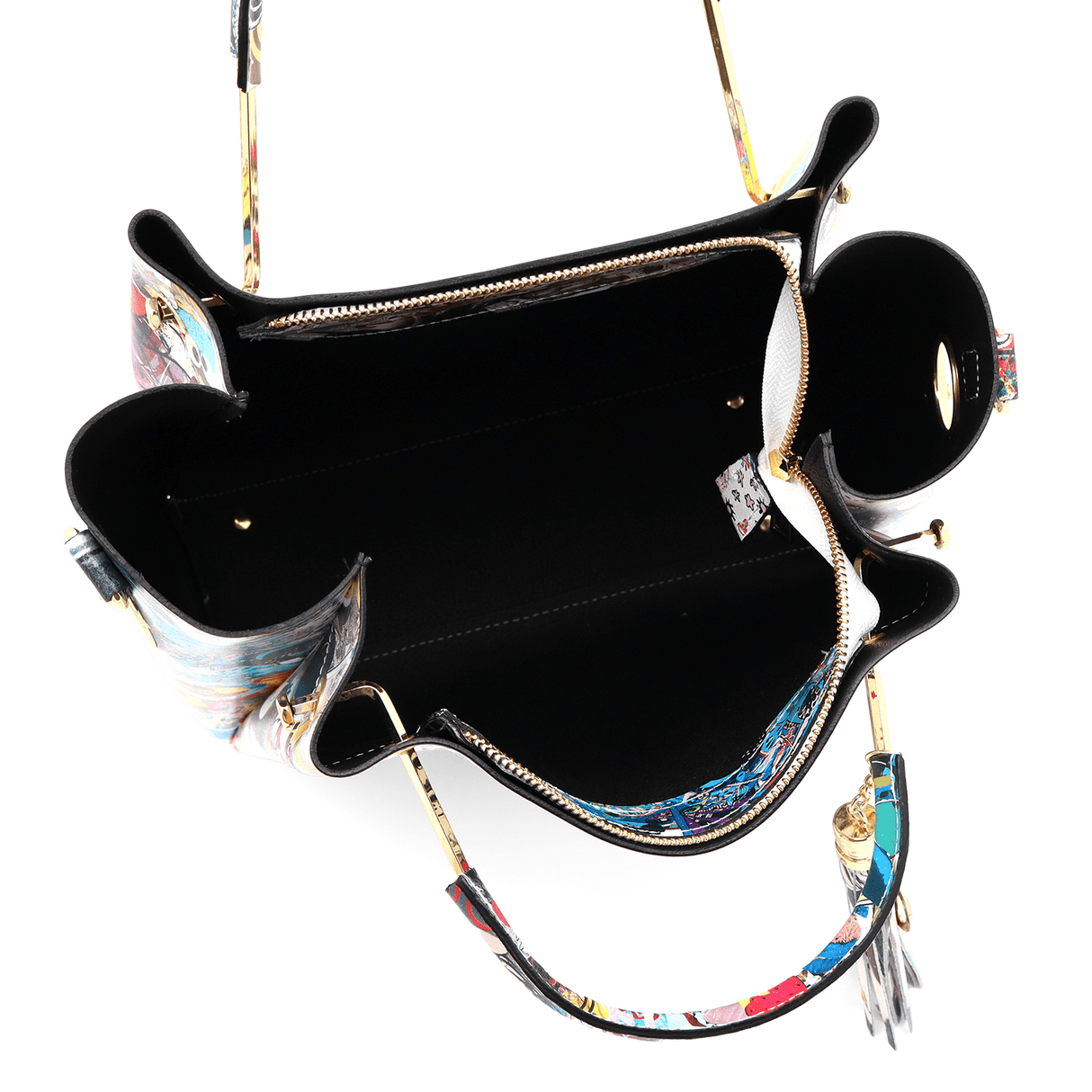 Női táska természetes bőrből Chloe nyomtatott mintával