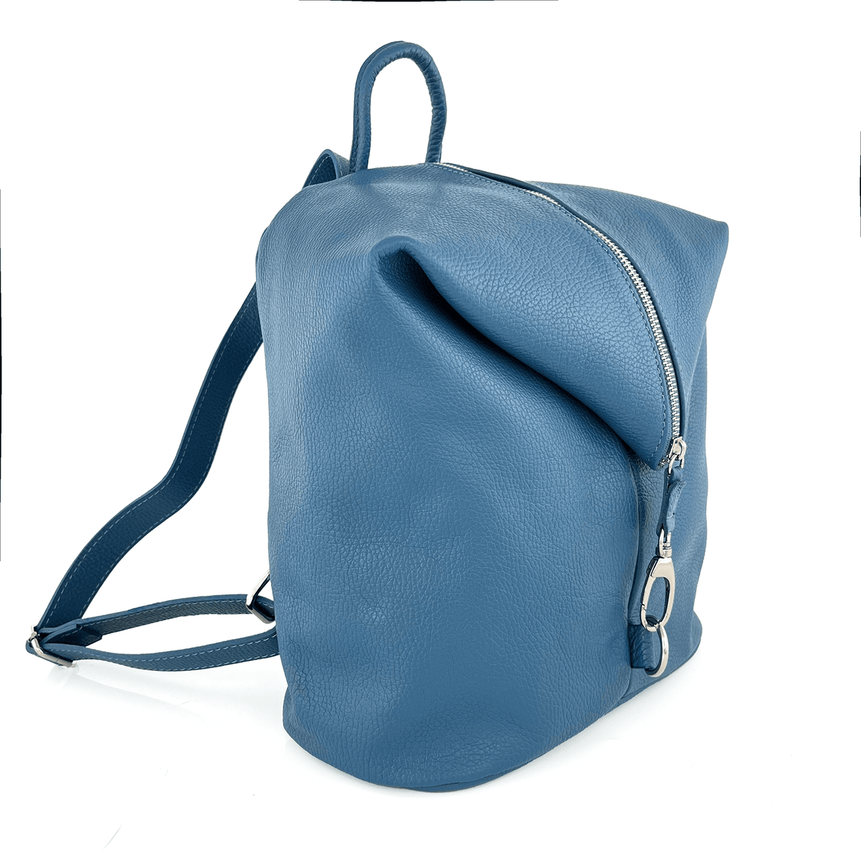 Női hátizsák természetes bőrből Evianna - kék
