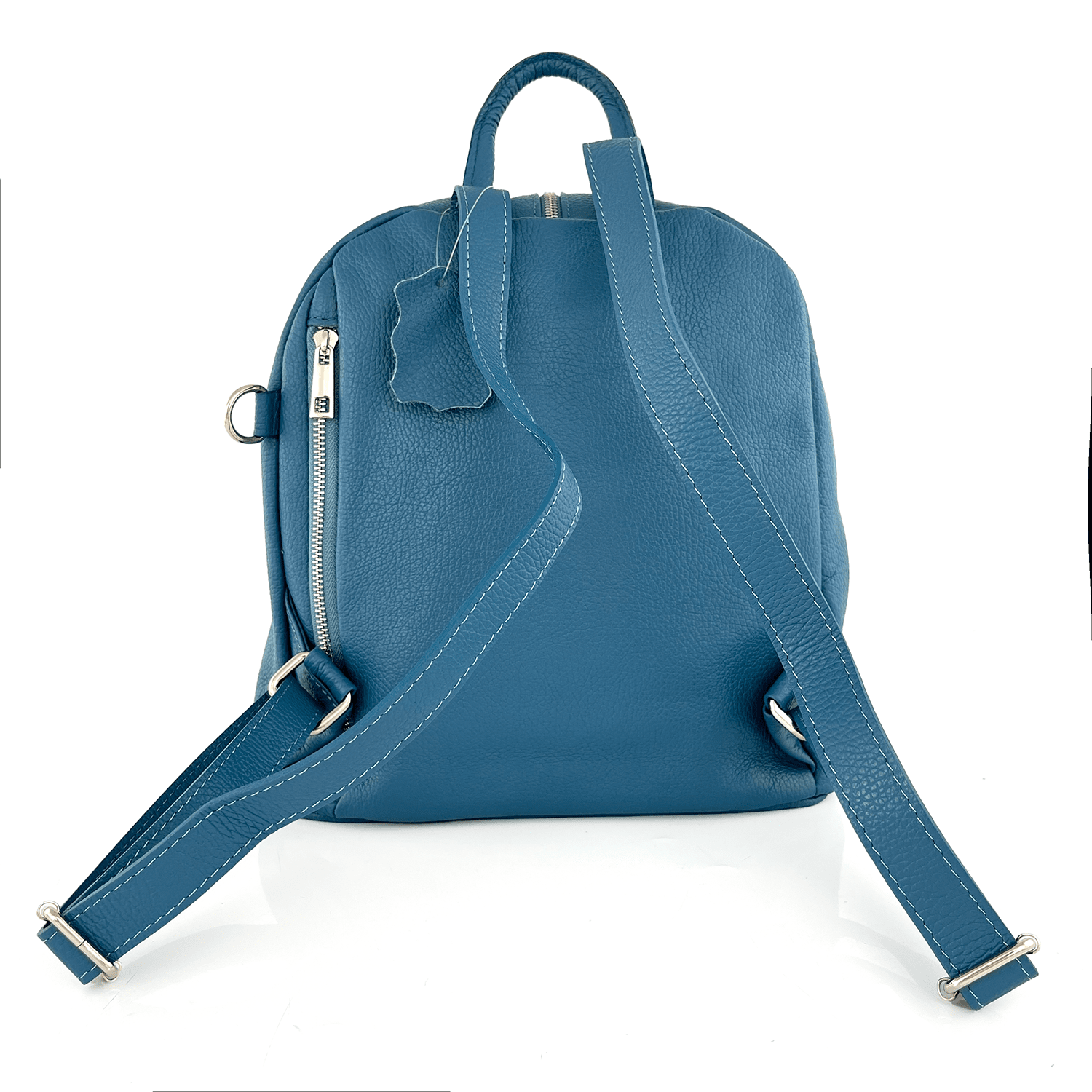 Női hátizsák természetes bőrből Evianna - kék